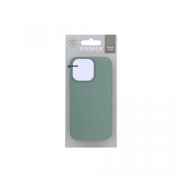 ONSALA Mobile Cover Silicone Pine Green iPhone 13 Pro