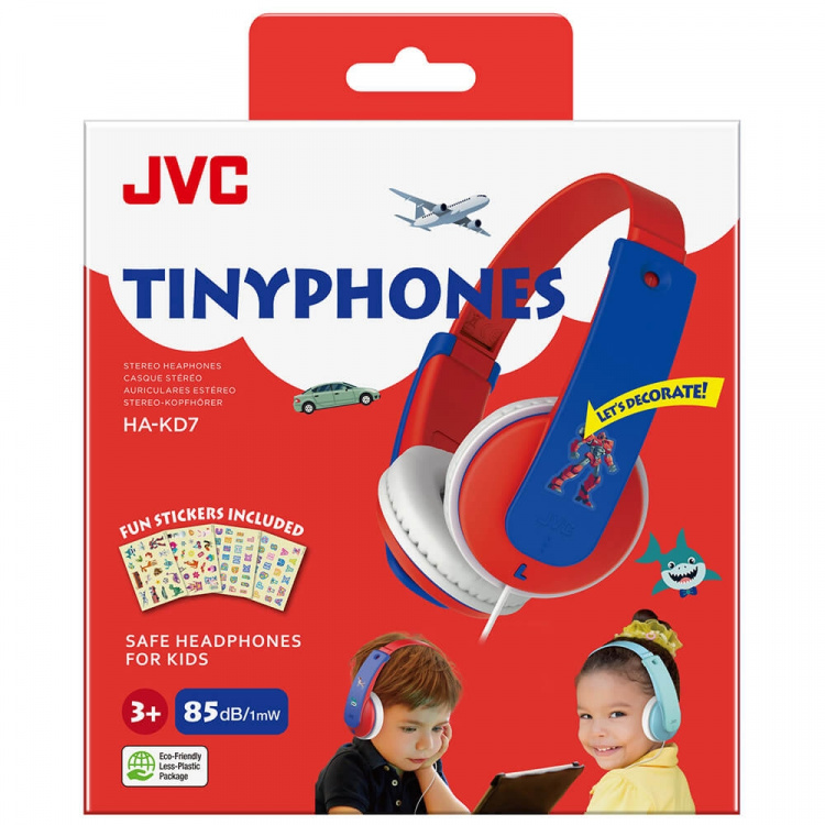 JVC KD7 Kids in-ear headphones with volume limiter 85dB Red New JVC KD7 Kids in-ear headphones with volume limiter 85dB Red New