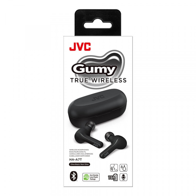 JVC Headphone In-Ear True Wireless Gumy HA-A7T Black JVC Headphone In-Ear True Wireless Gumy HA-A7T Black