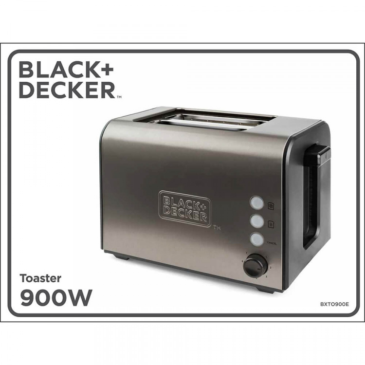 BLACK+DECKER Toaster 2-Slice Brushed