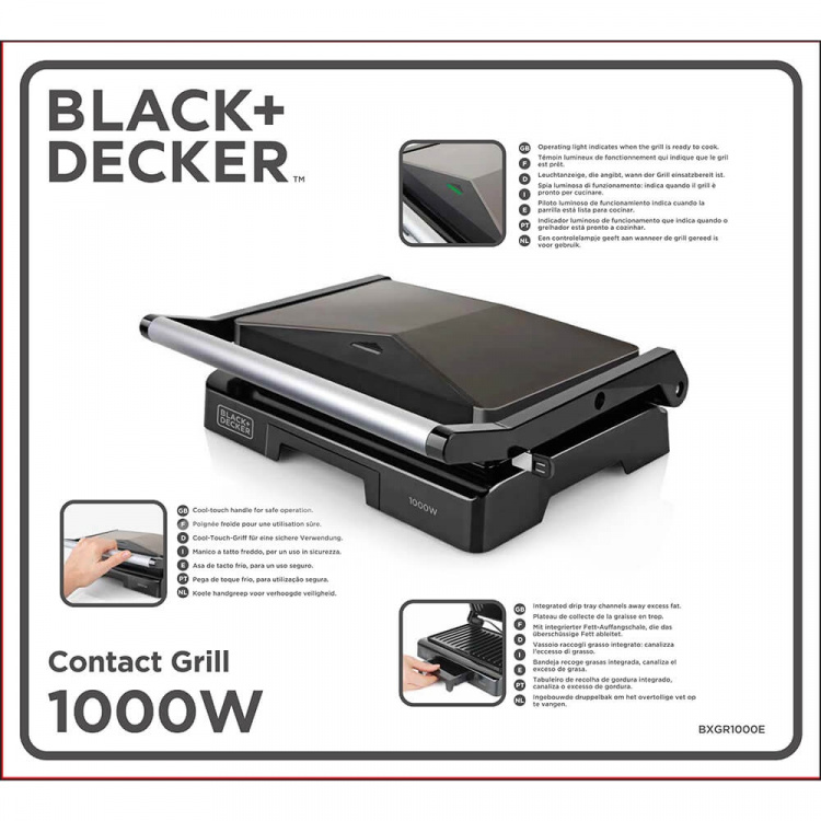 BLACK+DECKER Contact Grill Mini 1000W