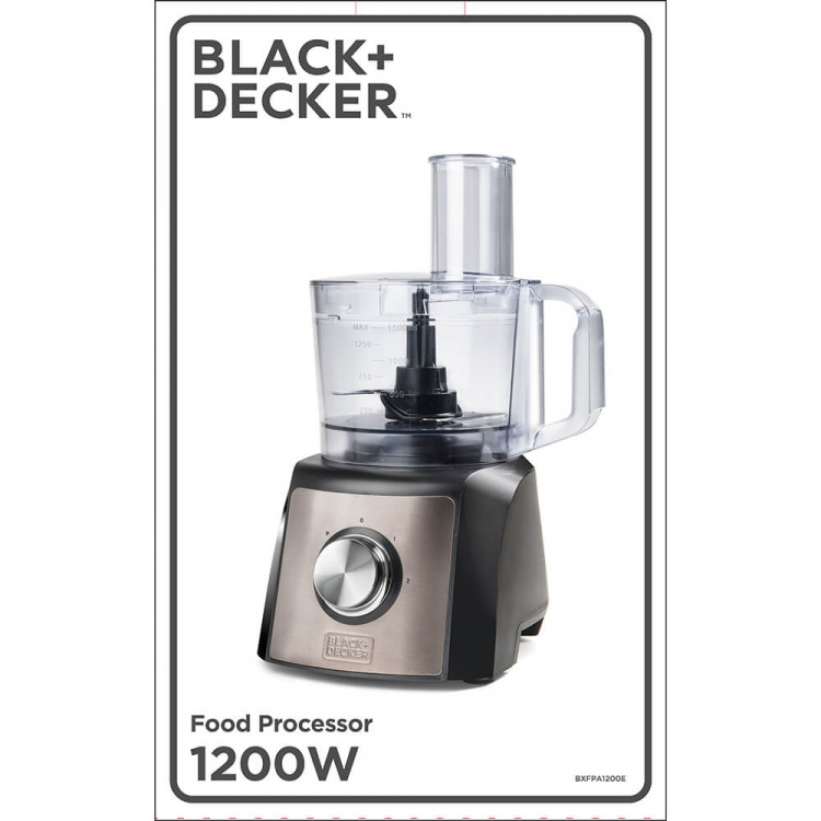 BLACK+DECKER Food processor 1200W Brushed