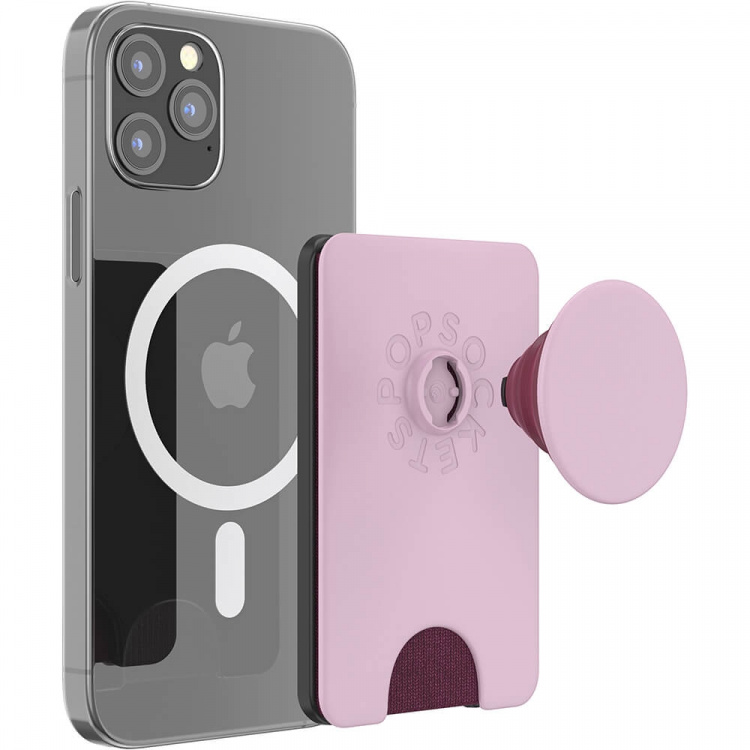 POPSOCKETS Wallet Blush Pink Magnestic Magsafe Wallet+ with Gripp