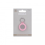 ONSALA Airtag Holder Silicone Pink with Keyring