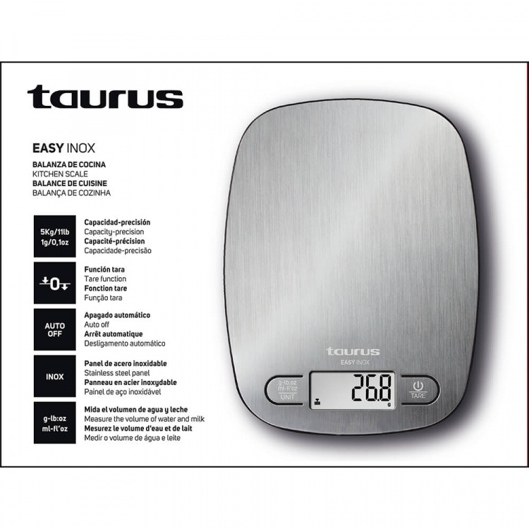 TAURUS Kitchen Scale Stainless Steel TAURUS Kitchen Scale Stainless Steel