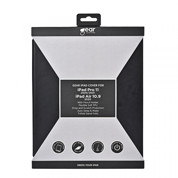 GEAR Tablet Cover Black iPad Air 10.9 GEAR Tablet Cover Black iPad Air 10.9