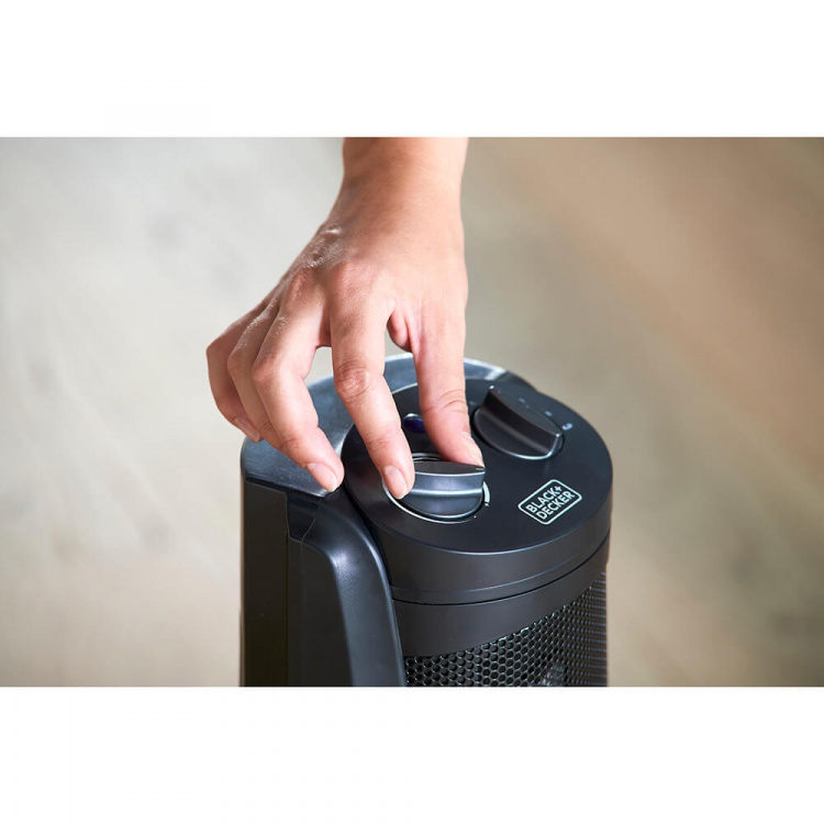 BLACK+DECKER Ceramic Fan Heater Tower 2000W Black