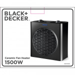 BLACK+DECKER Ceramic Fan Heater 1500W Black