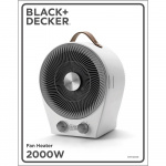 BLACK+DECKER Fan Heater 2IN1 White