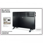 BLACK+DECKER Wall Panel Heater 1200W Black  BLACK+DECKER Wall Panel Heater 1200W Black