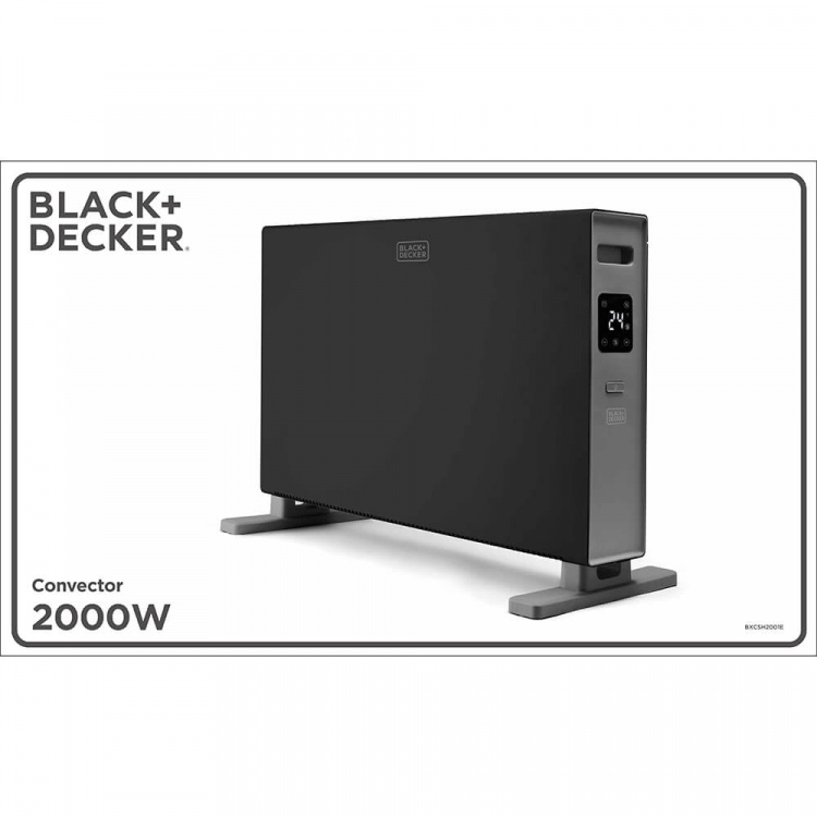 BLACK+DECKER Convector Heater 2000W Digital Black