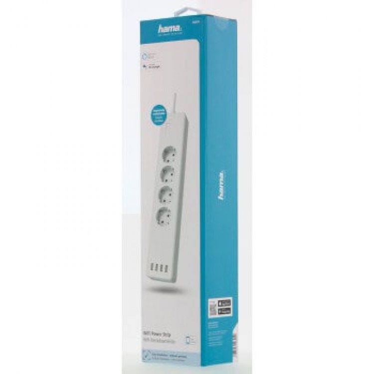HAMA WiFi Power strip 4-way Overload Protection