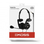 KOSS Hörlur PortaPro Communication Headset On-Ear Mic Svart