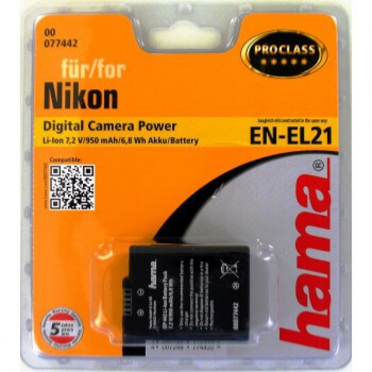 HAMA DP 442 Li-Ion Battery for Nik on EN-EL21 HAMA DP 442 Li-Ion Battery for Nik on EN-EL21