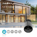 Nedis SmartLife Camera voor Buiten | Full HD 1080p | IP65 | Cloud Opslag (optioneel) / microSD (niet inbegrepen) | 12 V DC | Met bewegingssensor | Nachtzicht | Zwart Nedis SmartLife Camera voor Buiten | Full HD 1080p | IP65 | Cloud Opslag (optioneel) / microSD (niet inbegrepen) | 12 V DC | Met bewegingssensor | Nachtzicht | Zwart