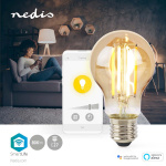 Nedis SmartLife LED Filamentlamp | E27 | 806 lm | 7 W | Warm Wit | 1800 - 3000 K | Glas | Android™ / IOS | Peer | 1 Stuks