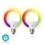 Nedis SmartLife Multicolour Lamp | E27 | 806 lm | 9 W | RGB / Warm tot Koel Wit | 2700 - 6500 K | Android™ / IOS | Peer | 2 Stuks