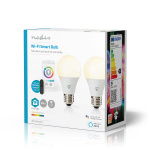 Nedis SmartLife Multicolour Lamp | E27 | 806 lm | 9 W | RGB / Warm tot Koel Wit | 2700 - 6500 K | Android™ / IOS | Peer | 2 Stuks