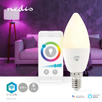 Nedis SmartLife Multicolour Lamp | E14 | 470 lm | 4.90 W | RGB / Warm tot Koel Wit | 2700 - 6500 K | Android™ / IOS | Kaars | 1 Stuks Nedis SmartLife Multicolour Lamp | E14 | 470 lm | 4.90 W | RGB / Warm tot Koel Wit | 2700 - 6500 K | Android™ / IOS | Kaars | 1 Stuks