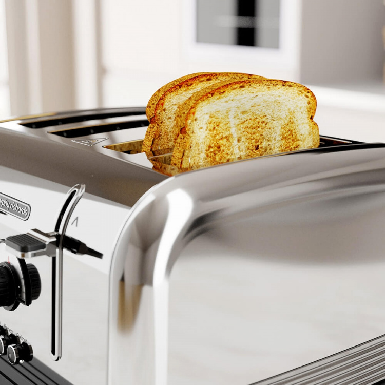 MORPHY RICHARDS Toaster Venture Retro 4Slice Polished