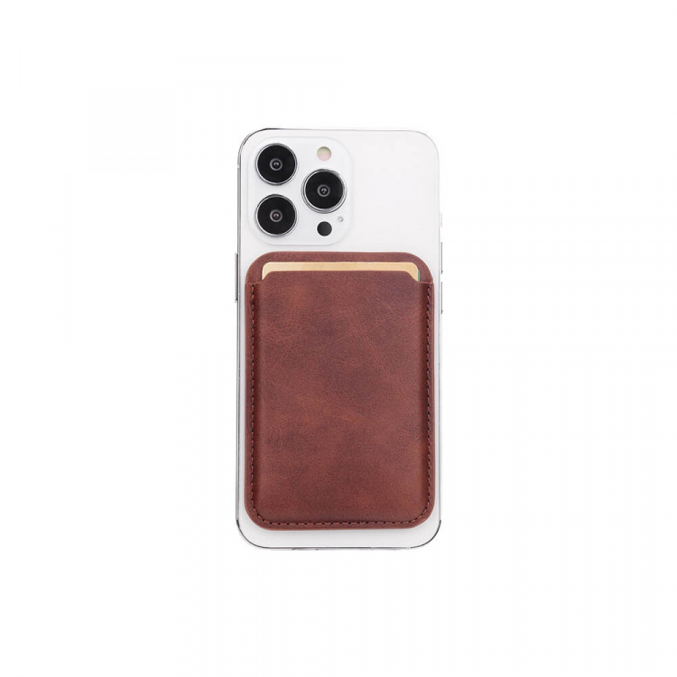 ONSALA Magnetic Cardholder Brown iPhone 12 and later