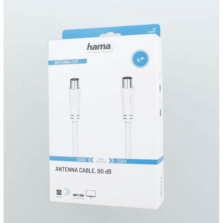 HAMA Antenna Cable 90dB 5.0m White