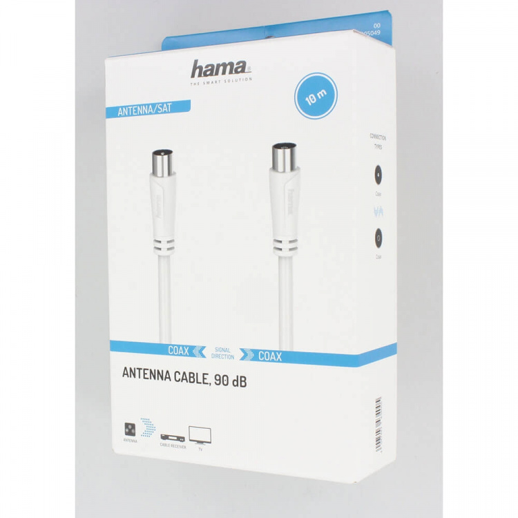 HAMA Antenna Cable 90dB 10.0m White