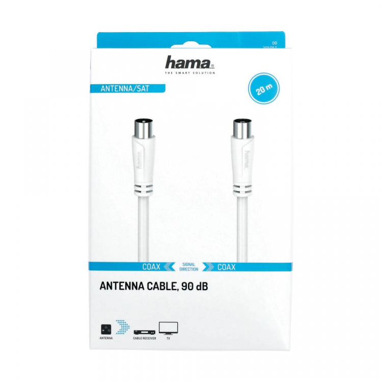 HAMA Antenna Cable 90dB 20.0m White