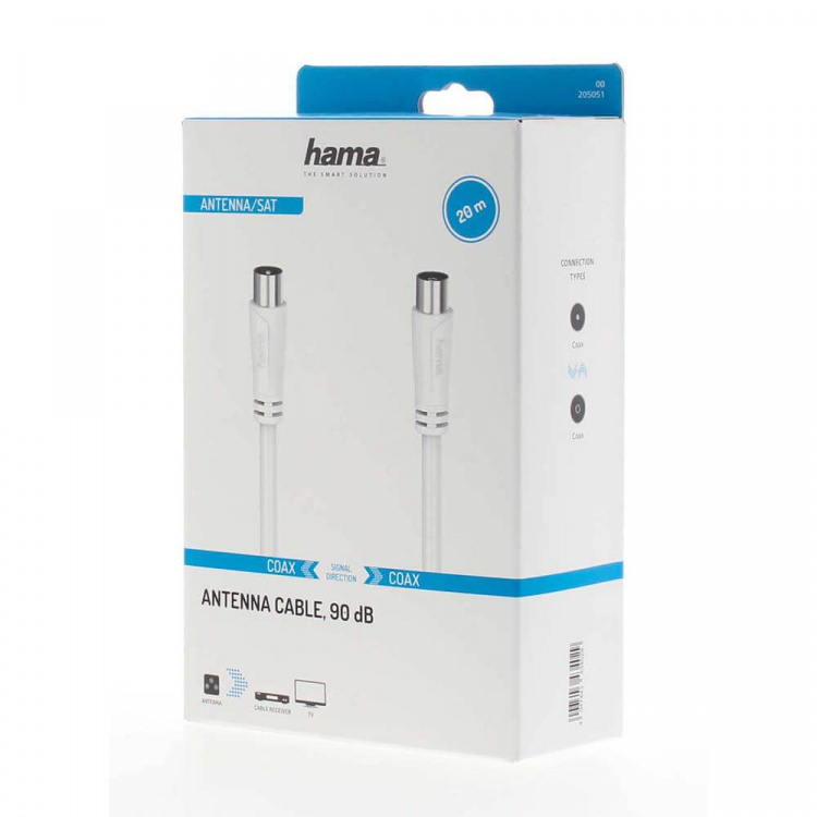 HAMA Antenna Cable 90dB 20.0m White