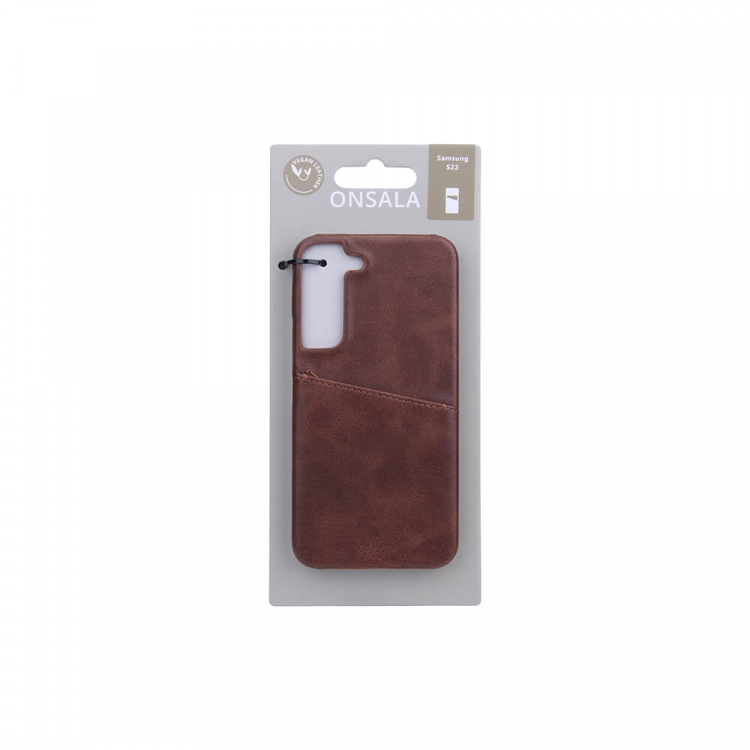 ONSALA Mobilecover Brown with Cardpocket Samsung S22 ONSALA Mobilecover Brown with Cardpocket Samsung S22