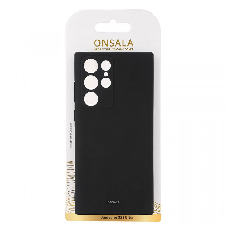 ONSALA Mobilcover Silicone Black Samsung S22 Ultra ONSALA Mobilcover Silicone Black Samsung S22 Ultra