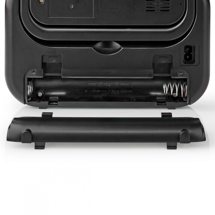 Nedis FM-Radio | Draagbaar Model | AM / FM | Batterij Gevoed / Netvoeding | Analoog | 1.8 W | Zwart-Wit Scherm | Koptelefoonoutput | Handgreep | Grijs / Zwart