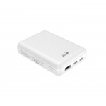 GEAR Powerbank 10 000mAh LiPolymer Ultracompact 2.1A 1xUSB-C 2xUSB-A 1xMicroUSB White GEAR Powerbank 10 000mAh LiPolymer Ultracompact 2.1A 1xUSB-C 2xUSB-A 1xMicroUSB White