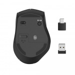 HAMA Mouse Wireless Dual Mode USB-C/USB-A 6-button Black HAMA Mouse Wireless Dual Mode USB-C/USB-A 6-button Black