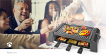 Nedis Gourmet / Raclette | Grill | 6 Personen | Spatel | Temperatuurinstelling | Anti-aanbak laag | Rechthoek