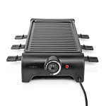 Nedis Gourmet / Raclette | Grill | 6 Personen | Spatel | Temperatuurinstelling | Anti-aanbak laag | Rechthoek