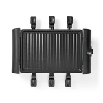Nedis Gourmet / Raclette | Grill | 6 Personen | Spatel | Temperatuurinstelling | Anti-aanbak laag | Rechthoek