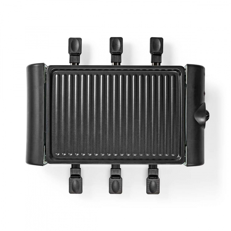 Nedis Gourmet / Raclette | Grill | 6 Personen | Spatel | Temperatuurinstelling | Anti-aanbak laag | Rechthoek
