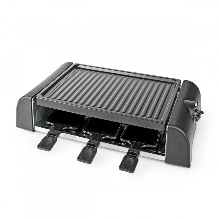 Nedis Gourmet / Raclette | Grill | 6 Personen | Spatel | Temperatuurinstelling | Anti-aanbak laag | Rechthoek