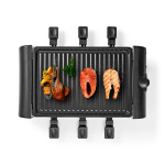 Nedis Gourmet / Raclette | Grill | 6 Personen | Spatel | Temperatuurinstelling | Anti-aanbak laag | Rechthoek