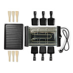 Nedis Gourmet / Raclette | Grill | 6 Personen | Spatel | Temperatuurinstelling | Anti-aanbak laag | Rechthoek