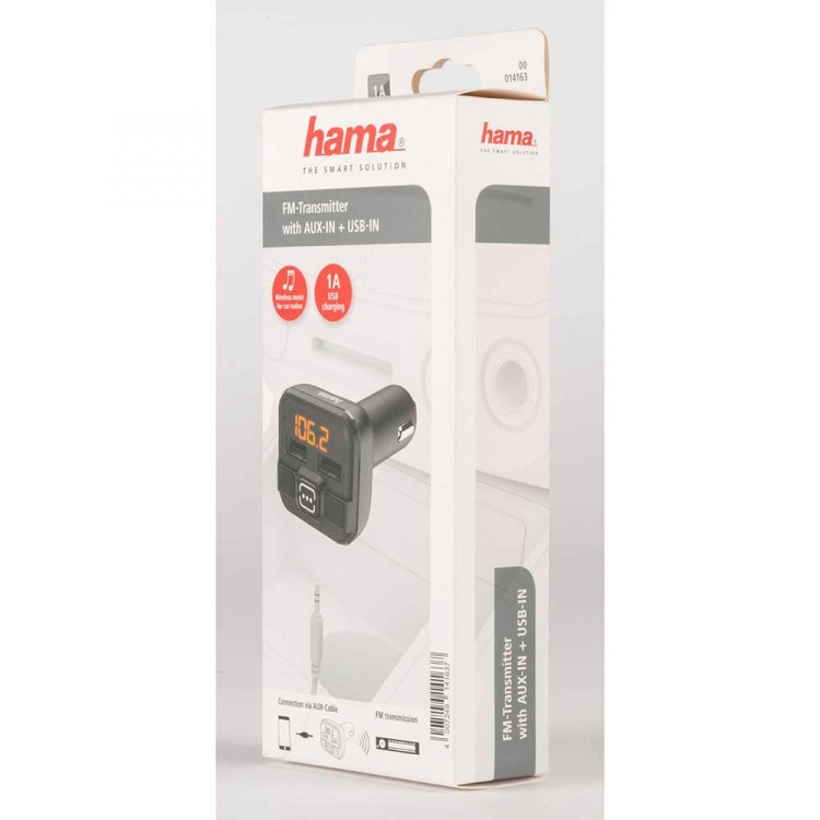 HAMA FM-transmitter AUX-IN and USB-IN HAMA FM-transmitter AUX-IN and USB-IN