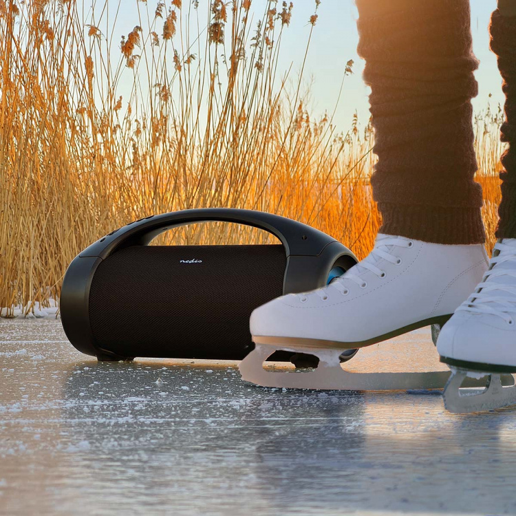 Nedis Bluetooth® Party Boombox | 6 uur | 2.0 | 150 W | Media afspeelmogelijkheden: AUX / USB | IPX5 | Koppelbaar | Handgreep | Feestverlichting | Zwart