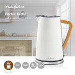 Nedis Waterkoker | 1.7 l | Soft-Touch | Wit | 360 graden draaibaar | Verborgen verwarmingselement | Strix®-controller | Droogkookbeveiliging Nedis Waterkoker | 1.7 l | Soft-Touch | Wit | 360 graden draaibaar | Verborgen verwarmingselement | Strix®-controller | Droogkookbeveiliging