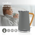 Nedis Waterkoker | 1.7 l | Soft-Touch | Grijs | 360 graden draaibaar | Verborgen verwarmingselement | Strix®-controller | Droogkookbeveiliging Nedis Waterkoker | 1.7 l | Soft-Touch | Grijs | 360 graden draaibaar | Verborgen verwarmingselement | Strix®-controller | Droogkookbeveiliging