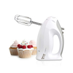 Nedis Handmixer | 200 W | 5-Snelheden | Turbo-functie | 2 Deeghaken / 2 Kloppers | Grijs / Wit