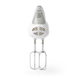 Nedis Handmixer | 200 W | 5-Snelheden | Turbo-functie | 2 Deeghaken / 2 Kloppers | Grijs / Wit
