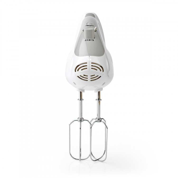 Nedis Handmixer | 200 W | 5-Snelheden | Turbo-functie | 2 Deeghaken / 2 Kloppers | Grijs / Wit