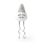Nedis Handmixer | 200 W | 5-Snelheden | Turbo-functie | 2 Deeghaken / 2 Kloppers | Grijs / Wit