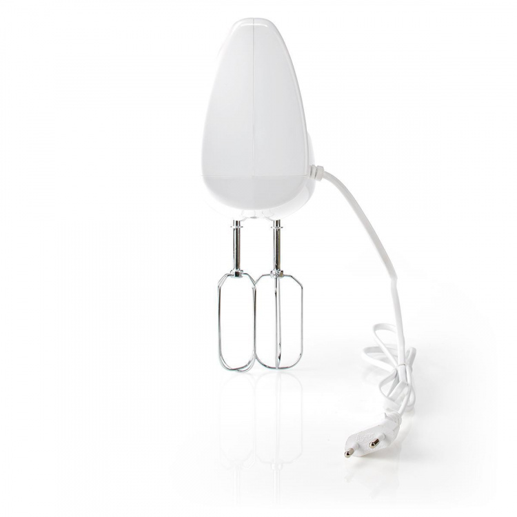 Nedis Handmixer | 200 W | 5-Snelheden | Turbo-functie | 2 Deeghaken / 2 Kloppers | Grijs / Wit
